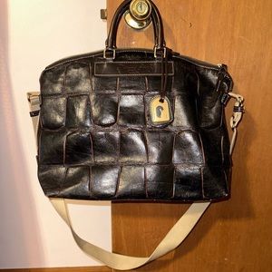 Dooney & Bourke Croco Embossed Large Handbag
